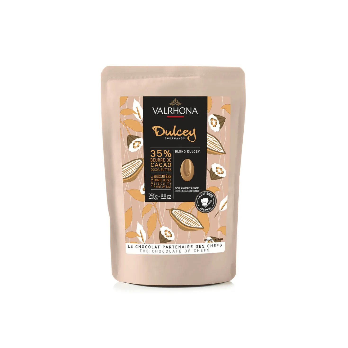 Chocolat à pâtisser blond Dulcey 32% 250 gr - Valrhona