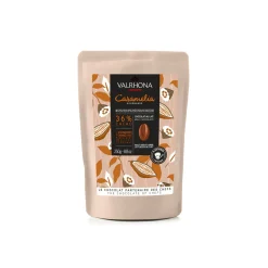 Chocolat à pâtisser lait Caramelia 36% 250 gr - Valrhona