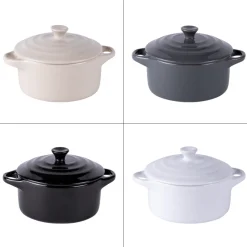 Coffret 4 mini cocottes gres 13cm Zen - Table Passion