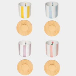 Coffret 4 tasses + sous tasses 10cl Bandol - Table Passion
