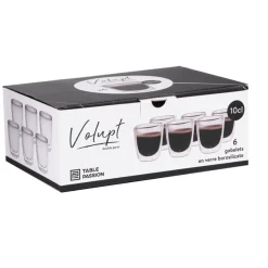 Coffret 6 tasses double paroi Volupt 10cl - Table Passion