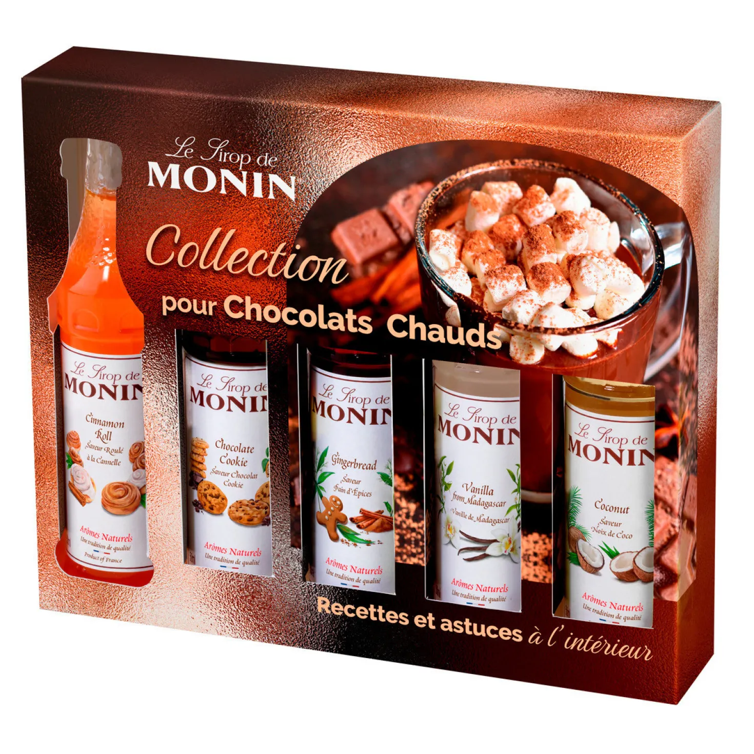 Coffret sirops Chocolat Chaud, 5x50ml - Monin