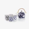 Coffret théière + 4 tasses Flora - Ibili