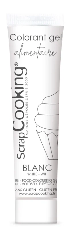 Colorant gel Blanc 20 g - ScrapCooking