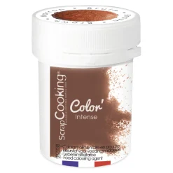 Colorant poudre hydrosoluble Marron 5g - Scrapcooking