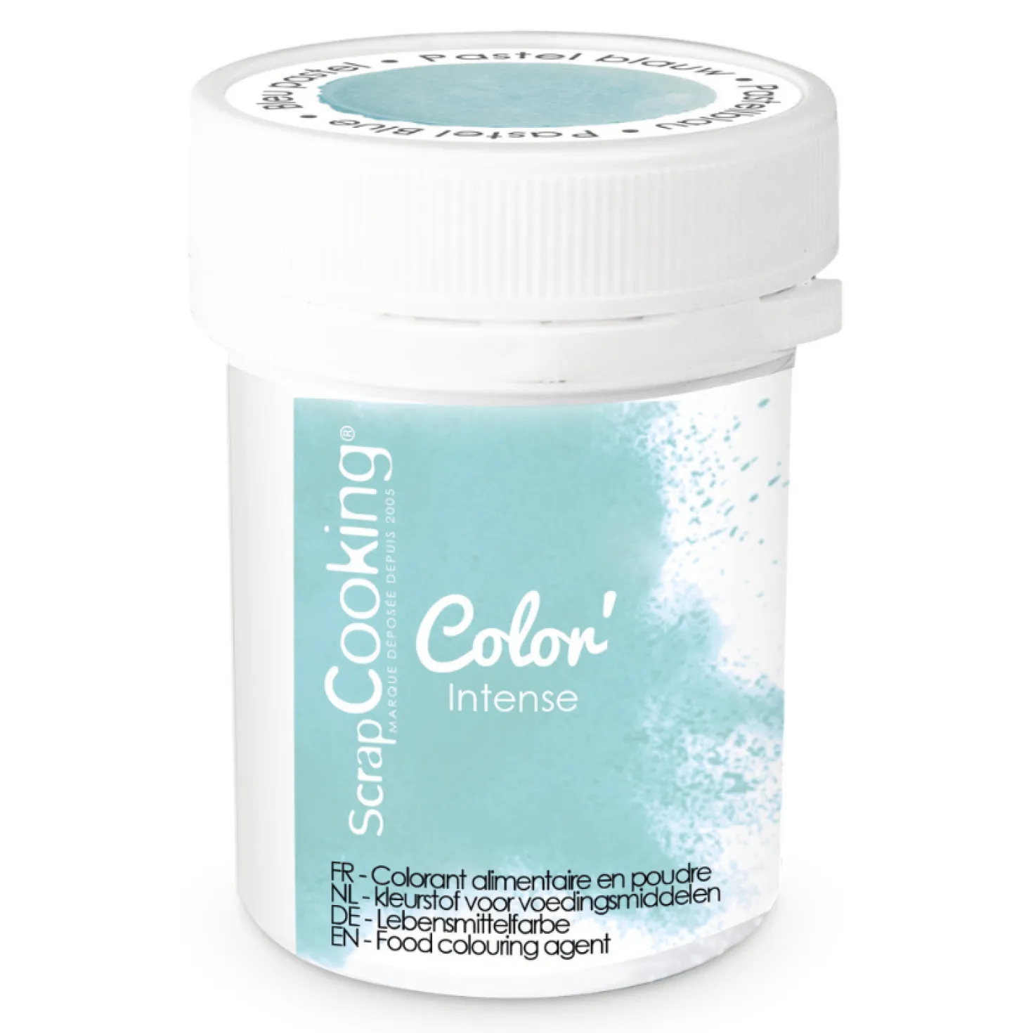 Colorant poudre hydrosoluble Bleu Pastel 5g - Scrapcooking