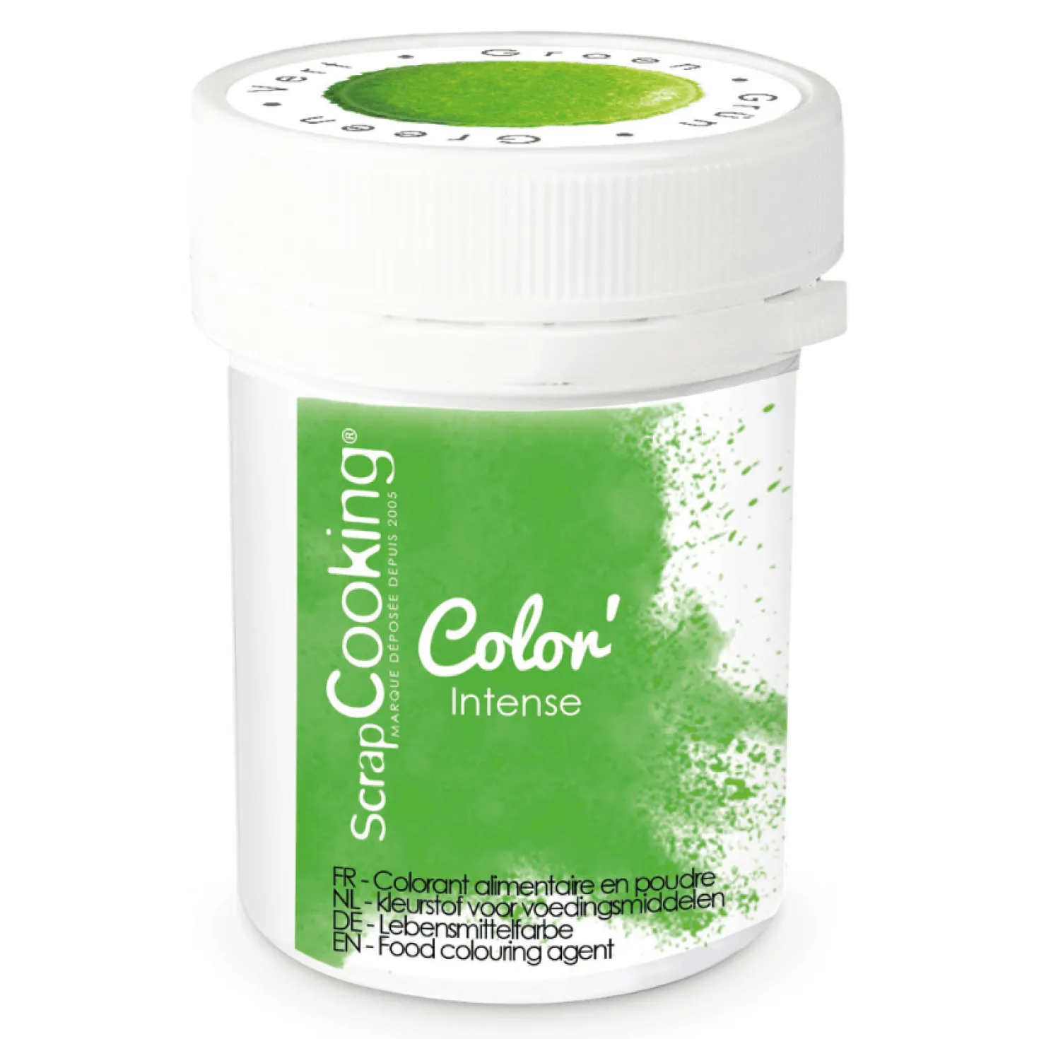 Colorant poudre hydrosoluble Vert 5g - Scrapcooking