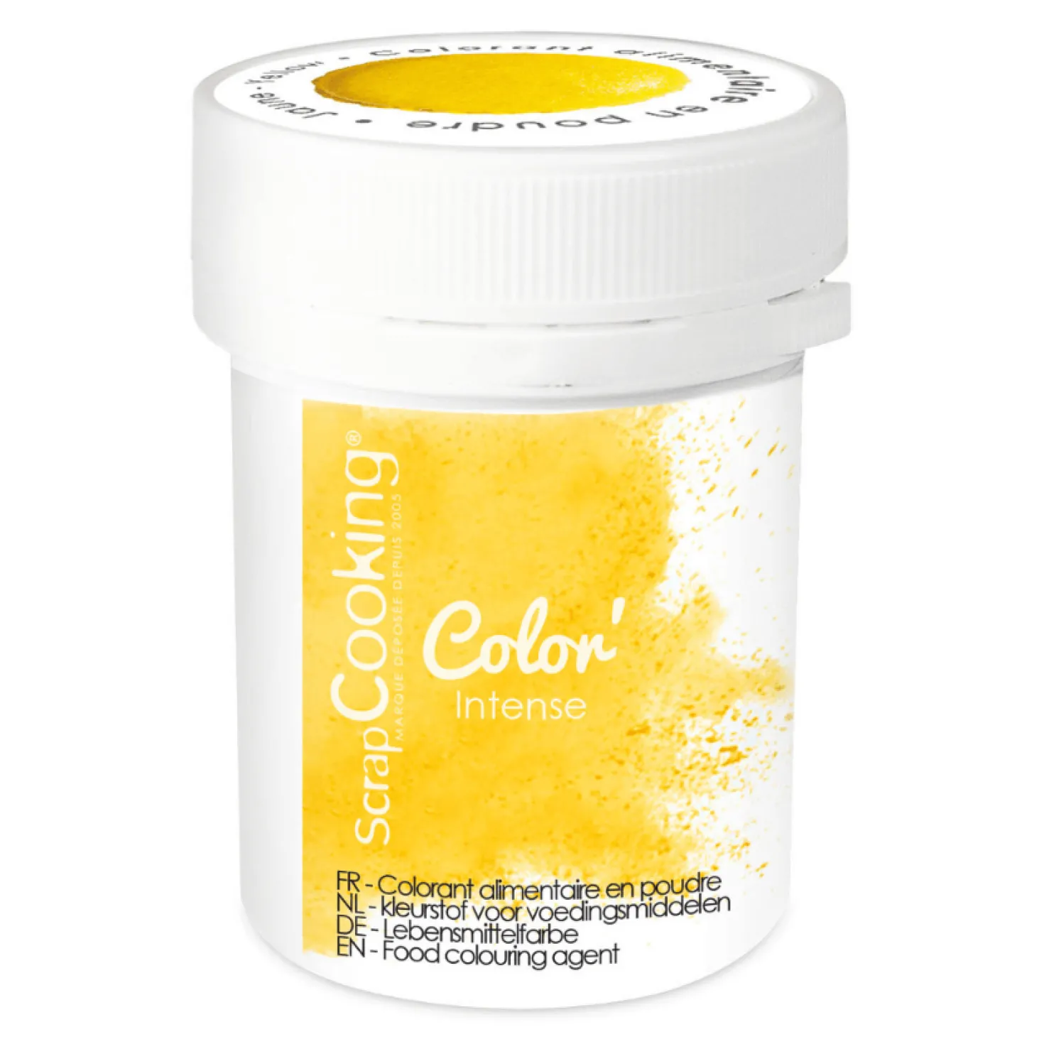 Colorant poudre hydrosoluble Jaune color 5g - Scrapcooking