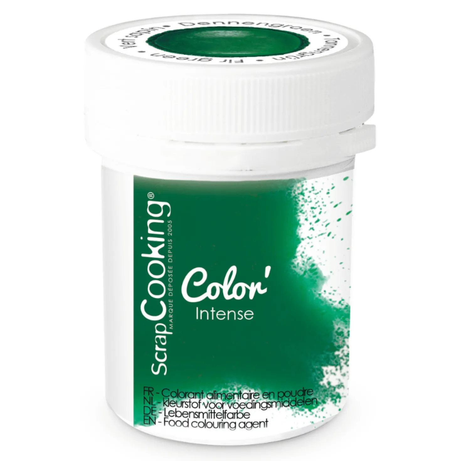 Colorant poudre hydrosoluble Vert Sapin 5g - Scrapcooking
