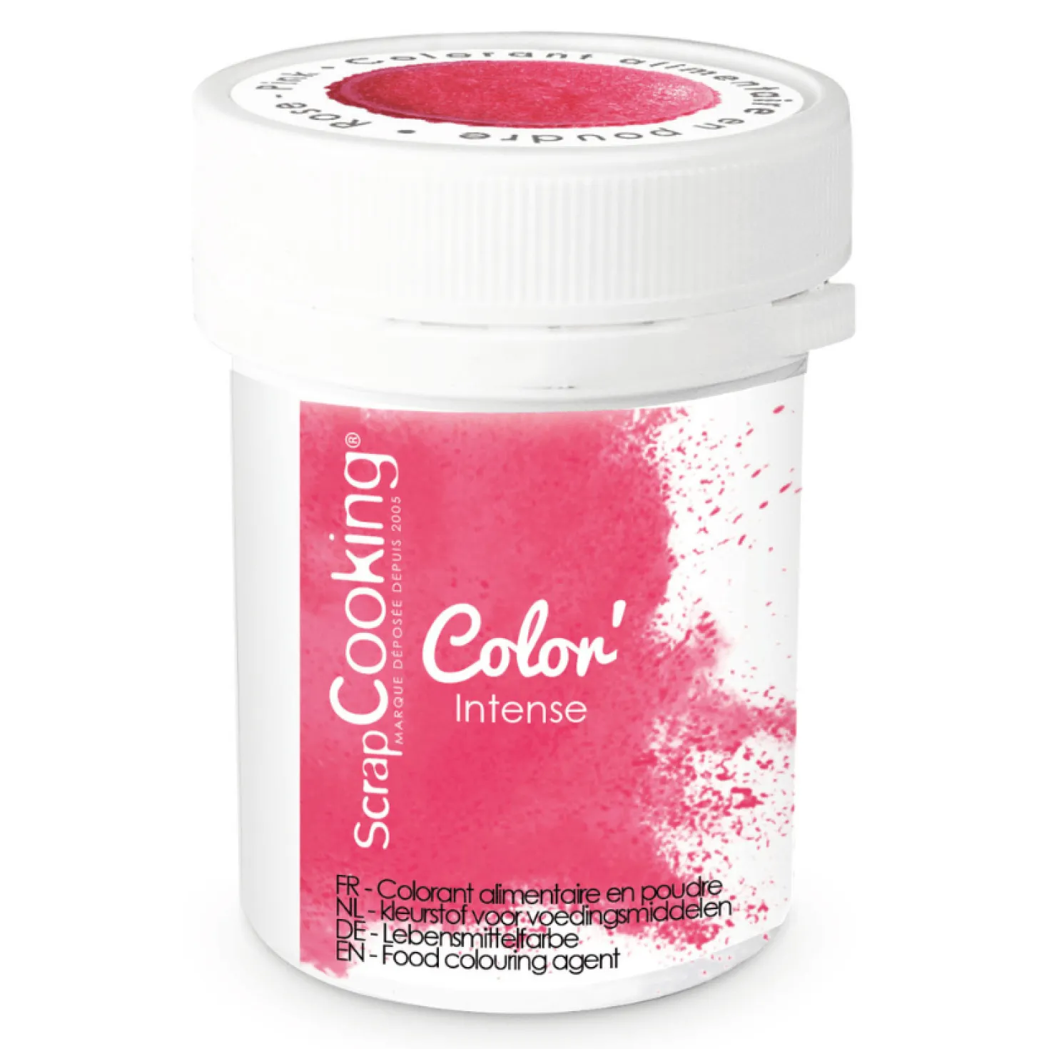 Colorant poudre hydrosoluble Rose 5g - Scrapcooking