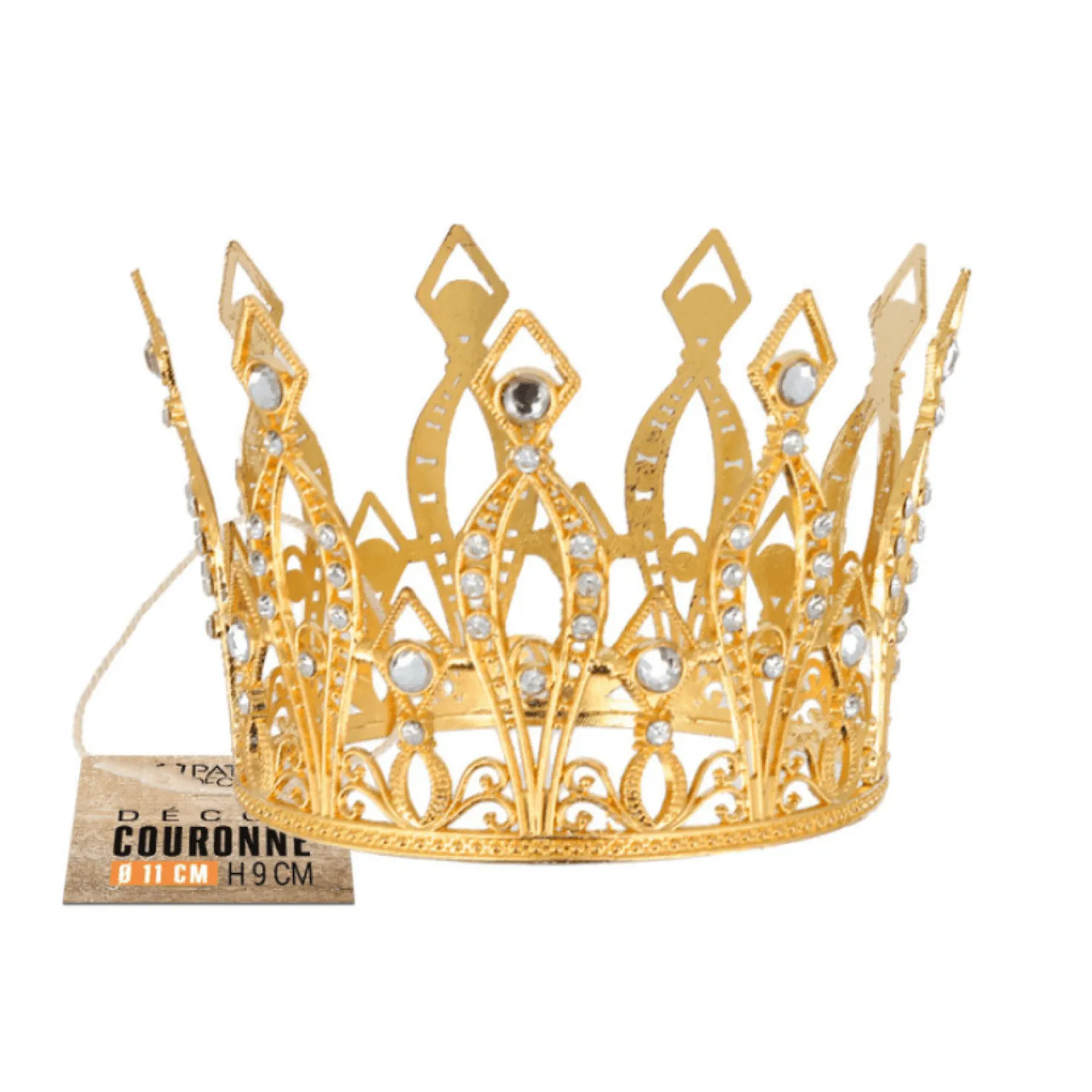 Couronne décorative en métal doré pour gâteaux- Patisdecor