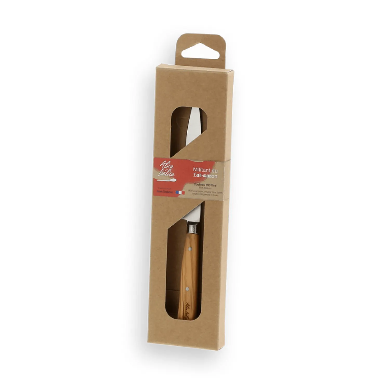 Couteau d´office 11 cm manche bois d´olivier - Alice Délice