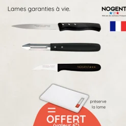 Couteau et éplucheur Expert affidenté + planche offerte