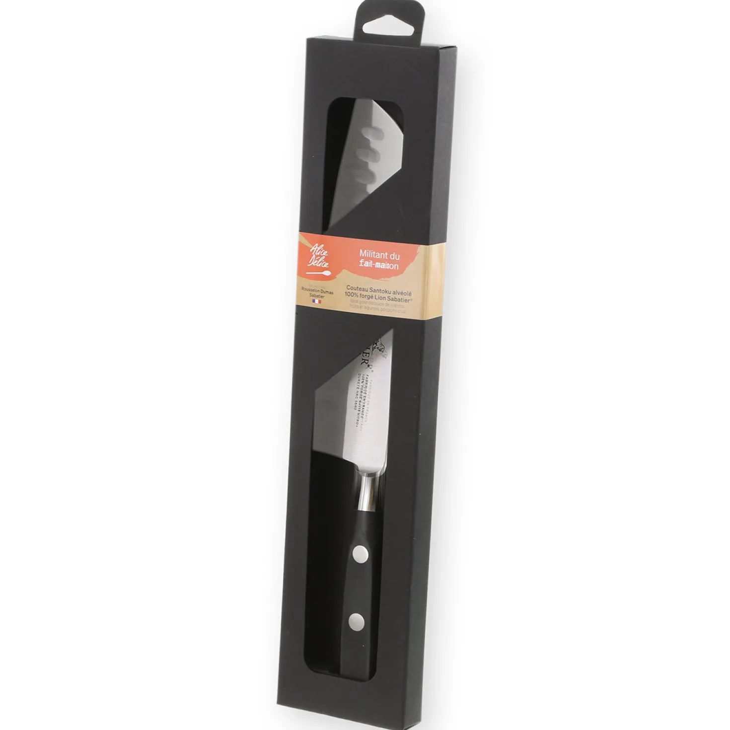 Couteau Santoku alvéolé 18 cm Sabatier forgé - Alice Délice