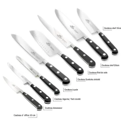 Couteau Santoku alvéolé 18 cm Sabatier forgé - Alice Délice