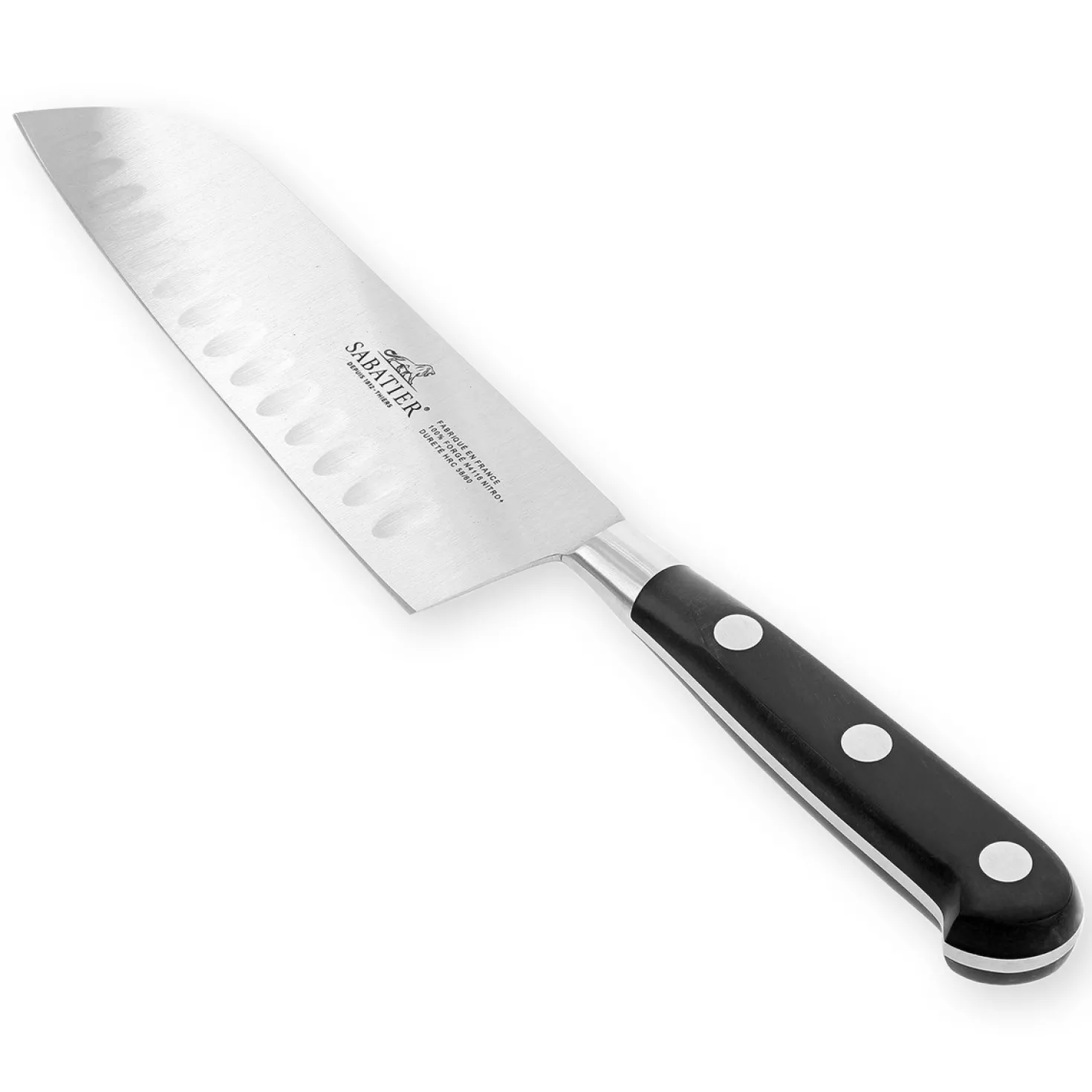 Couteau Santoku alvéolé 18 cm Sabatier forgé - Alice Délice