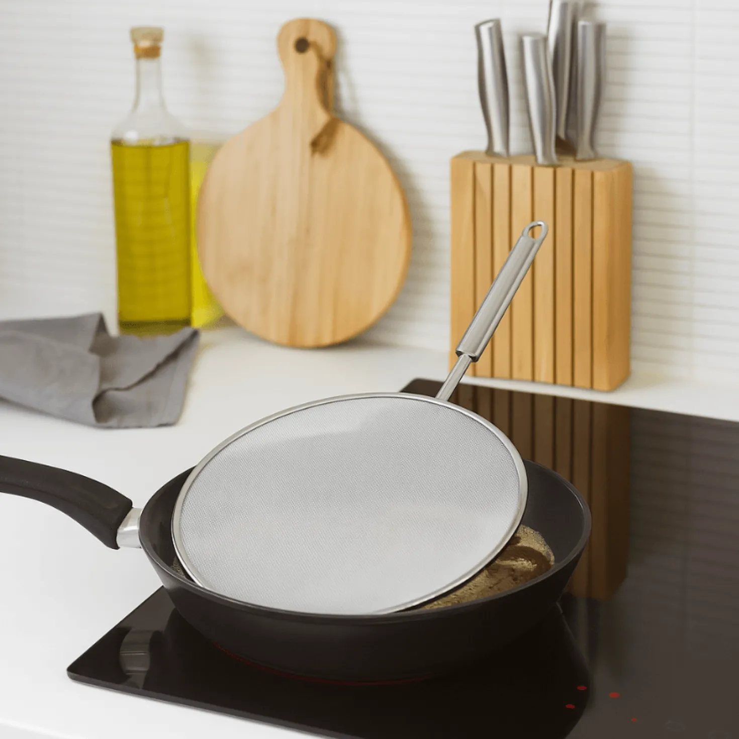 Couvercle anti-projection en inox 29 cm - Alice Délice