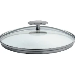 Couvercle en verre 16 cm Platine - Cristel