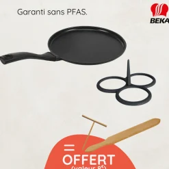 Crêpière Energy 28cm et moule pancakes + accessoires offerts