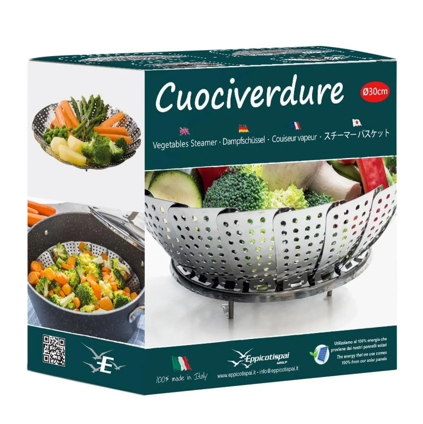 Cuit vapeur marguerite en inox 30 cm - Eppicotispai