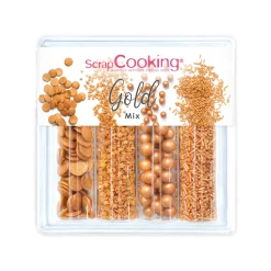Décor à parsemer Dorés Mix 62 g - Scrapcooking