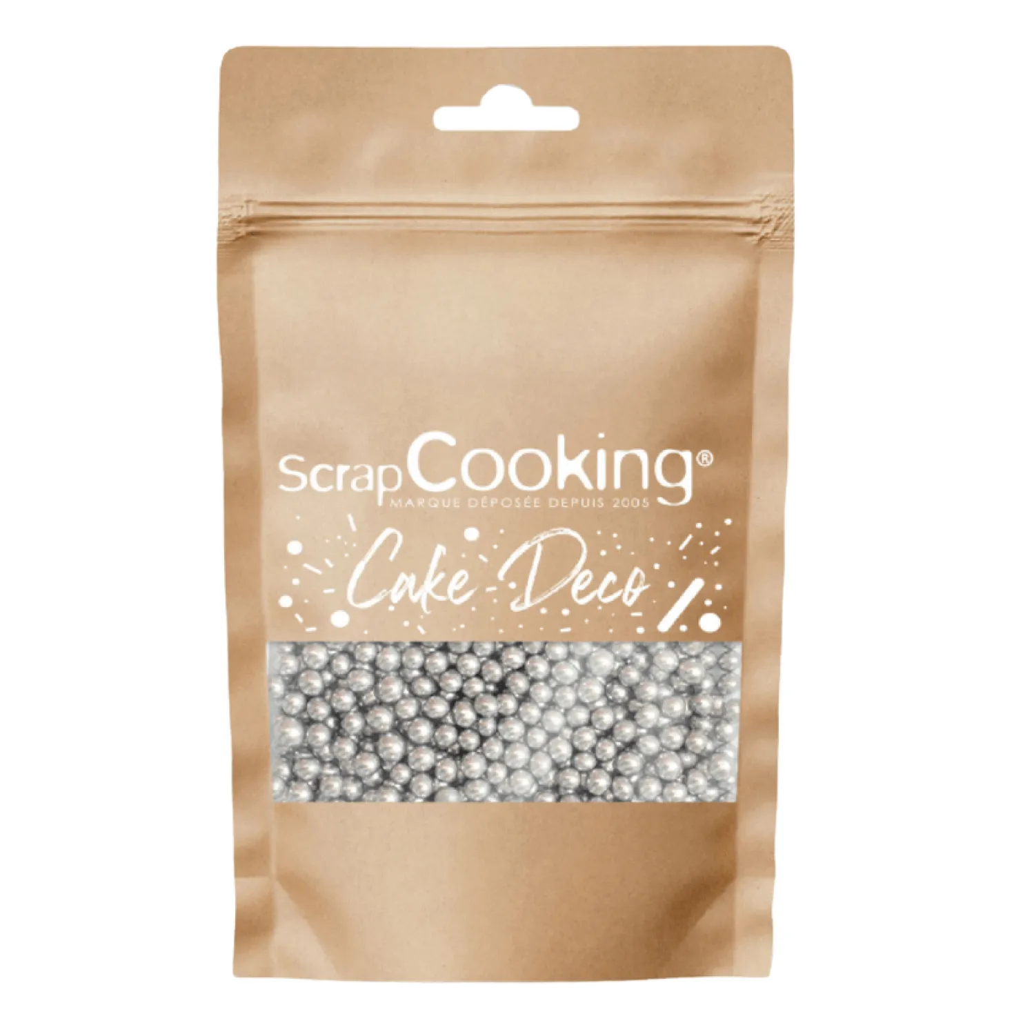 Décor à parsemer Perles Argentées 55 g - Scrapcooking