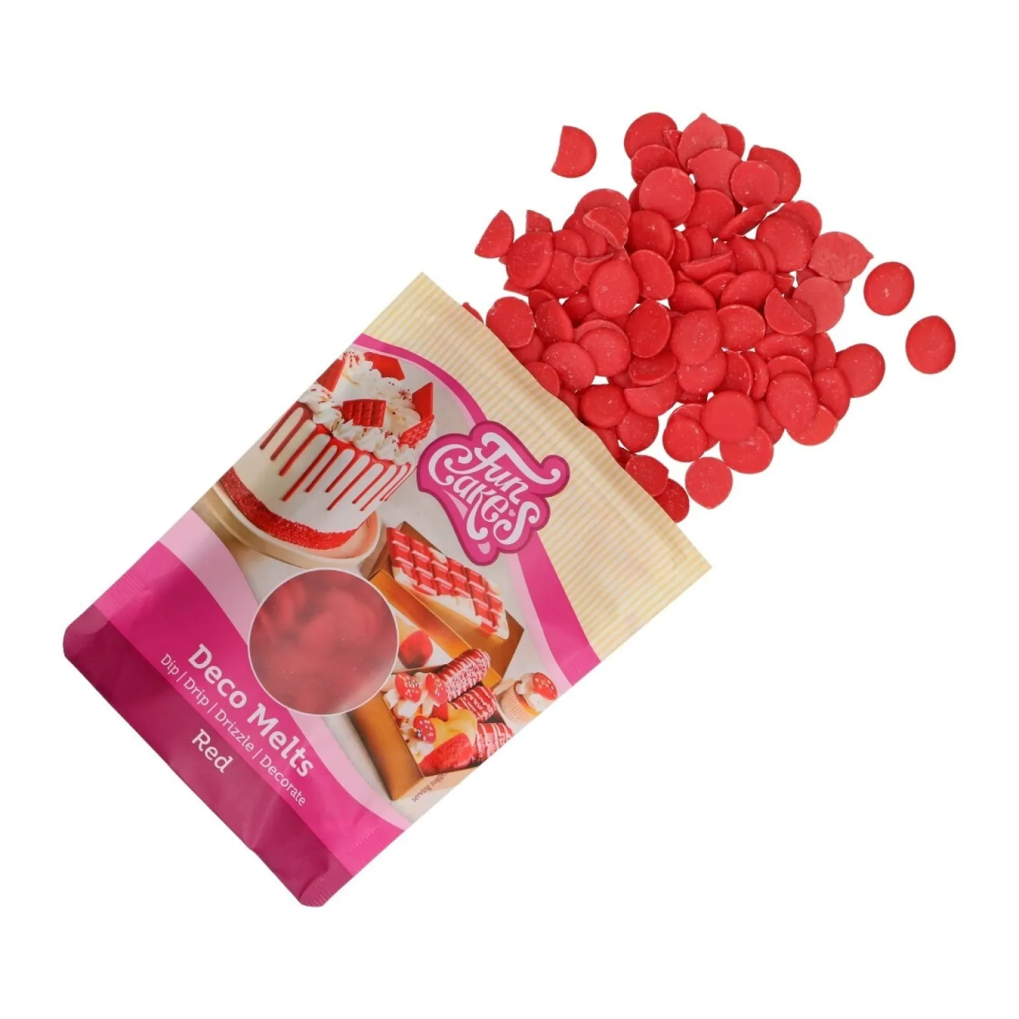 Deco melts Rouge 250 g - FunCakes
