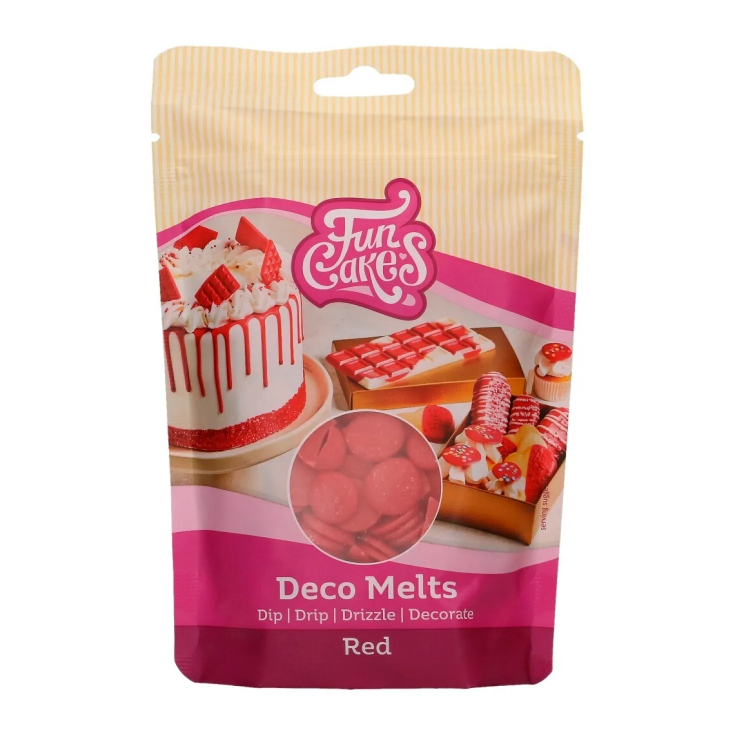 Deco melts Rouge 250 g - FunCakes