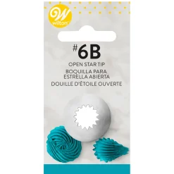 Douille en inox : cannelée étoile 6B - Wilton