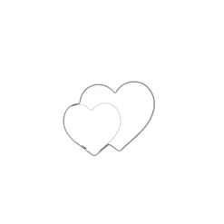 Emporte-pièce en inox double coeur 6.5 cm - Birkmann