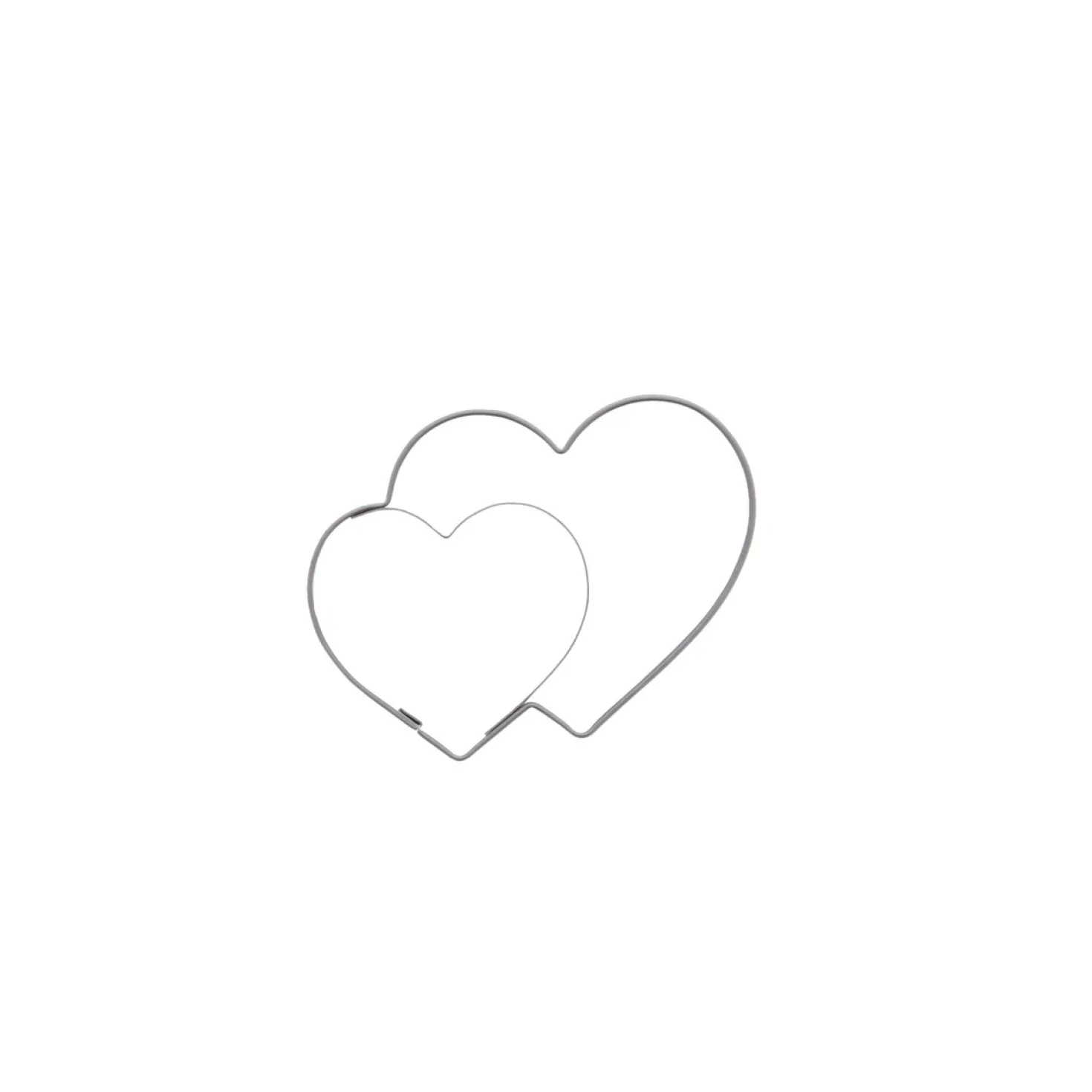 Emporte-pièce en inox double coeur 6.5 cm - Birkmann