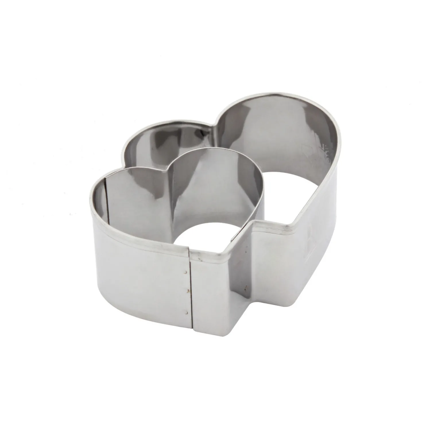 Emporte-pièce en inox double coeur 6.5 cm - Birkmann