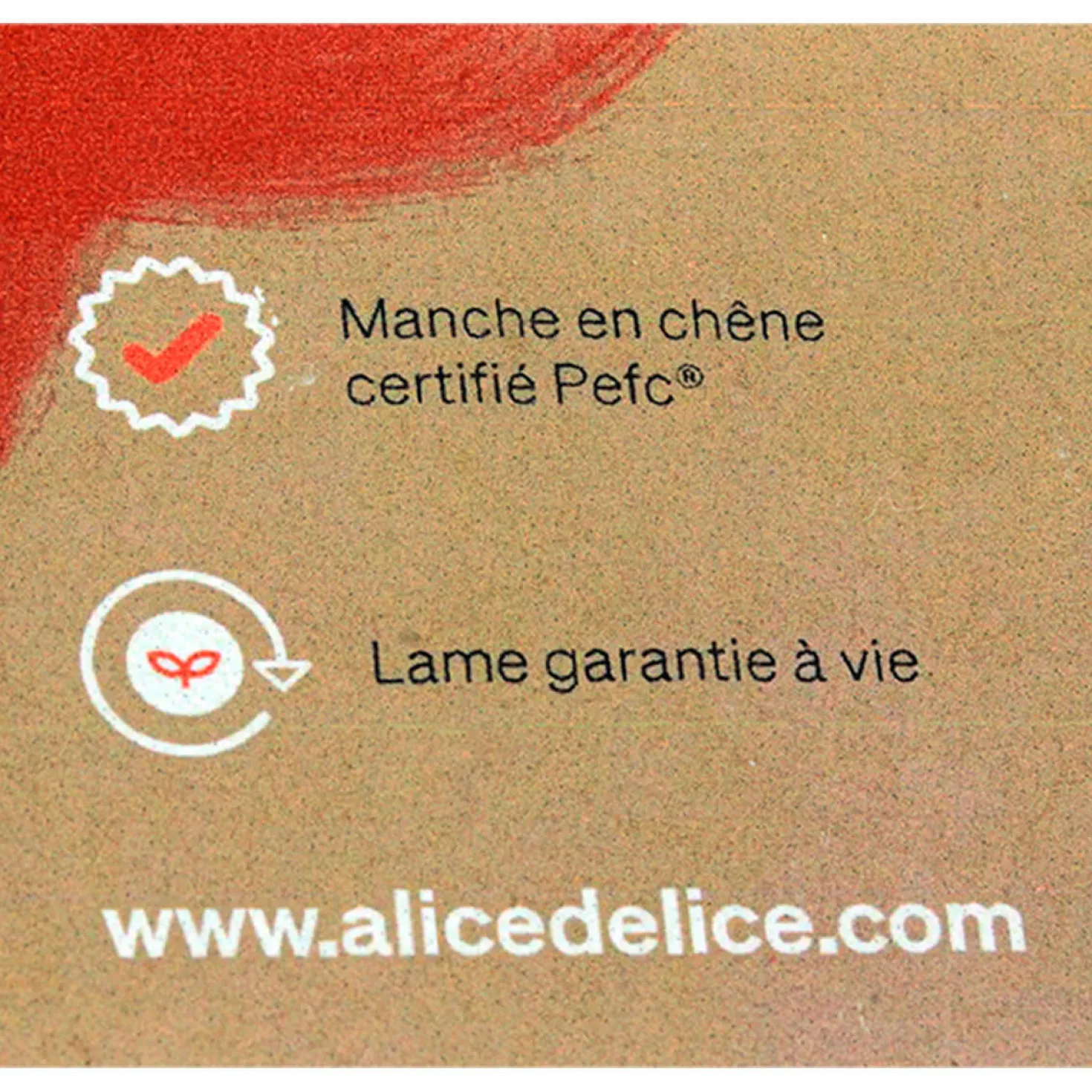 Eplucheur lame lisse 2 tranchants chêne PEFC - Alice Délice
