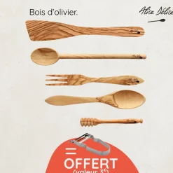 Equipements ustensiles en bois d'Olivier + éplucheur offert