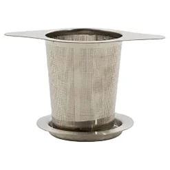 Filtre à thé avec soucoupe en inox 12.5 cm - Point Virgule