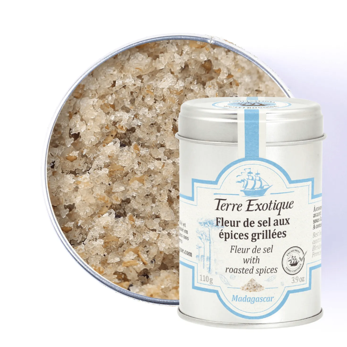 Fleur de sel aux épices grillées 90 gr - Terre Exotique