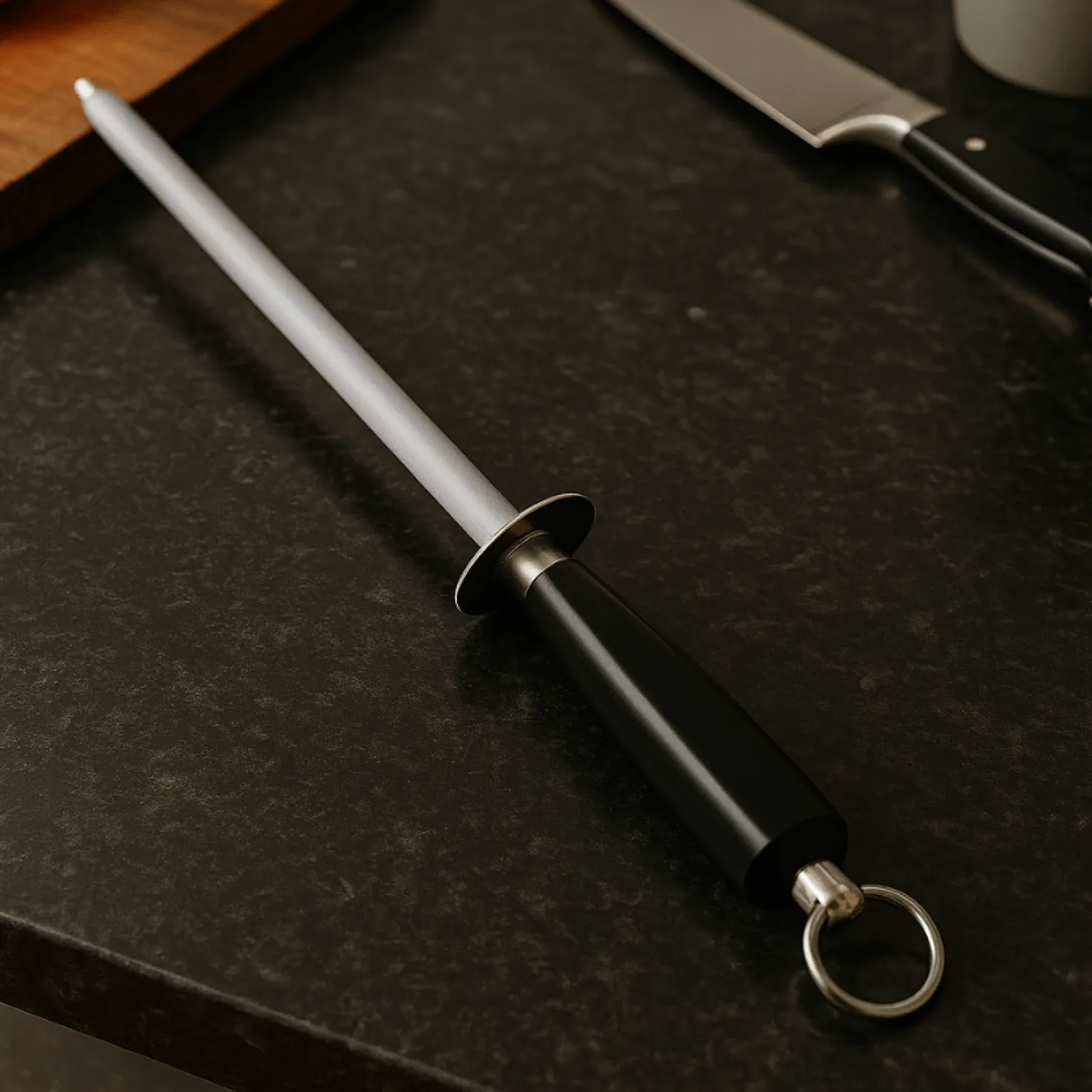 Fusil d'aiguisage 30 cm avec garde en inox - Alice Délice