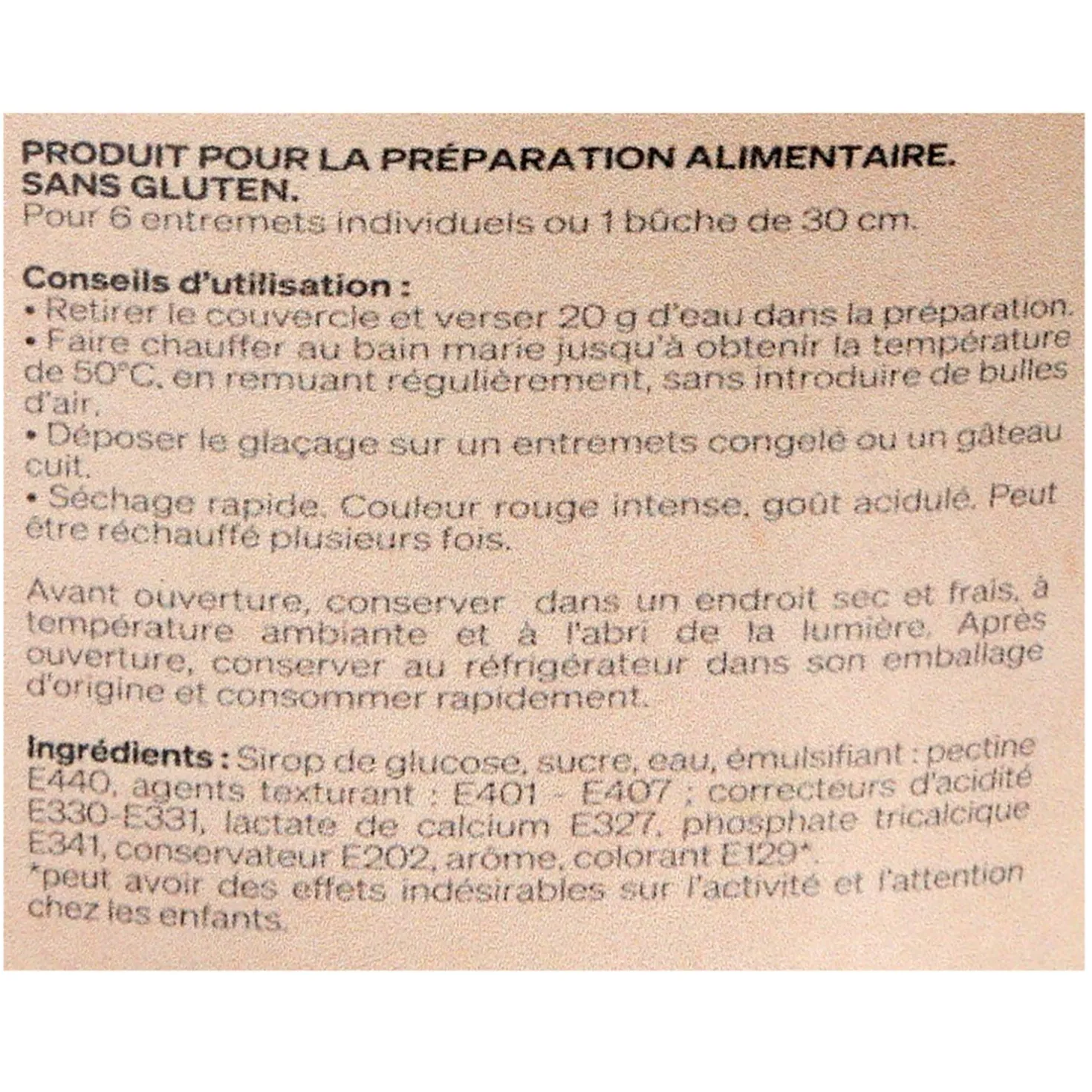 Glaçage miroir prêt à l´emploi rouge 300 gr