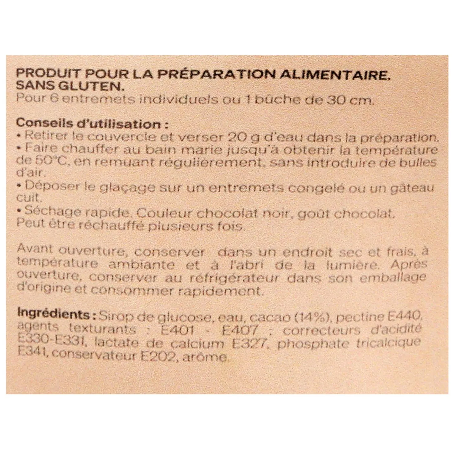 Glaçage miroir prêt à l´emploi coloris marron 300 gr