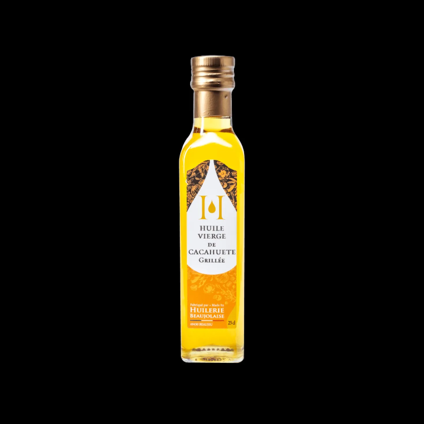 Huile vierge de Cacahuète toastée 25 cl - Huilerie Beaujolai