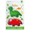 Kit 2 emporte-pièces en plastique : Dinosaure - Décora