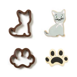 Kit 2 emporte-pièces en plastique : Chat - Décora