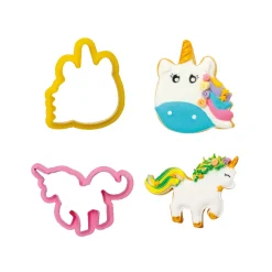 Kit 2 emporte-pièces en plastique : Licorne - Décora