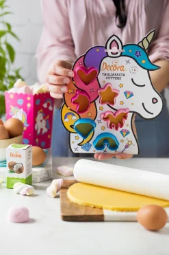 Kit 6 petits emporte-pièces en plastique : Licorne - Décora