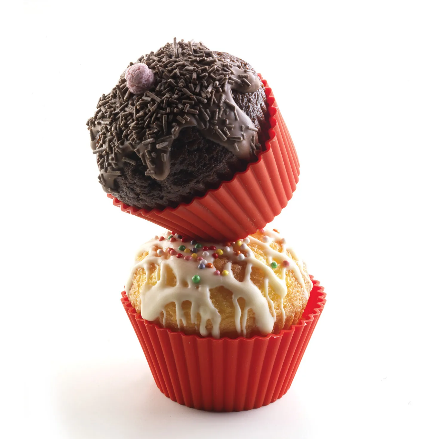 Lot de 6 caissettes en silicone pour cupcakes et muffins 6.8
