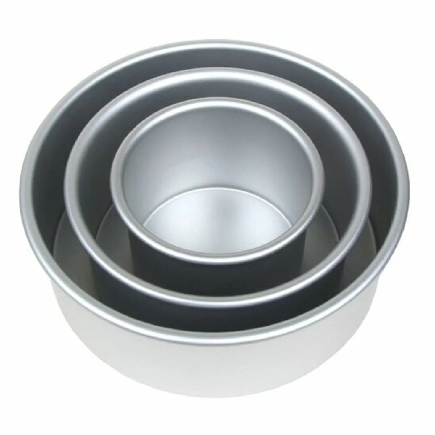Lot de 3 moules à bords hauts 10. 15 et 20 cm hauteur 7 cm