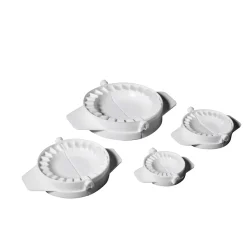 Lot de 4 moules à chaussons en plastique blanc 6. 8. 10 et 1