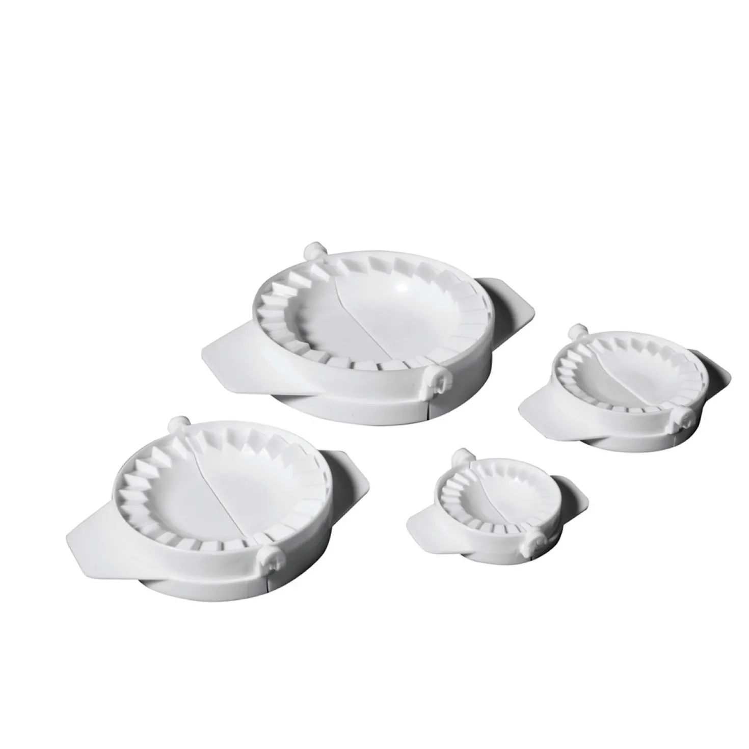 Lot de 4 moules à chaussons en plastique blanc 6. 8. 10 et 1