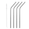 Lot de 4 pailles inox + brossé - Qwetch