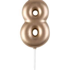 Mini bougie dorée 8 hauteur 4.5 cm